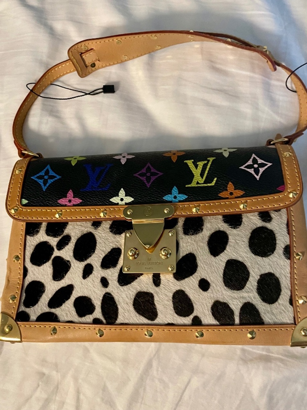 Louis Vuitton x Takashi Murakami Multicolor Monogram Dalmatian Pochette - Picture 1 of 14